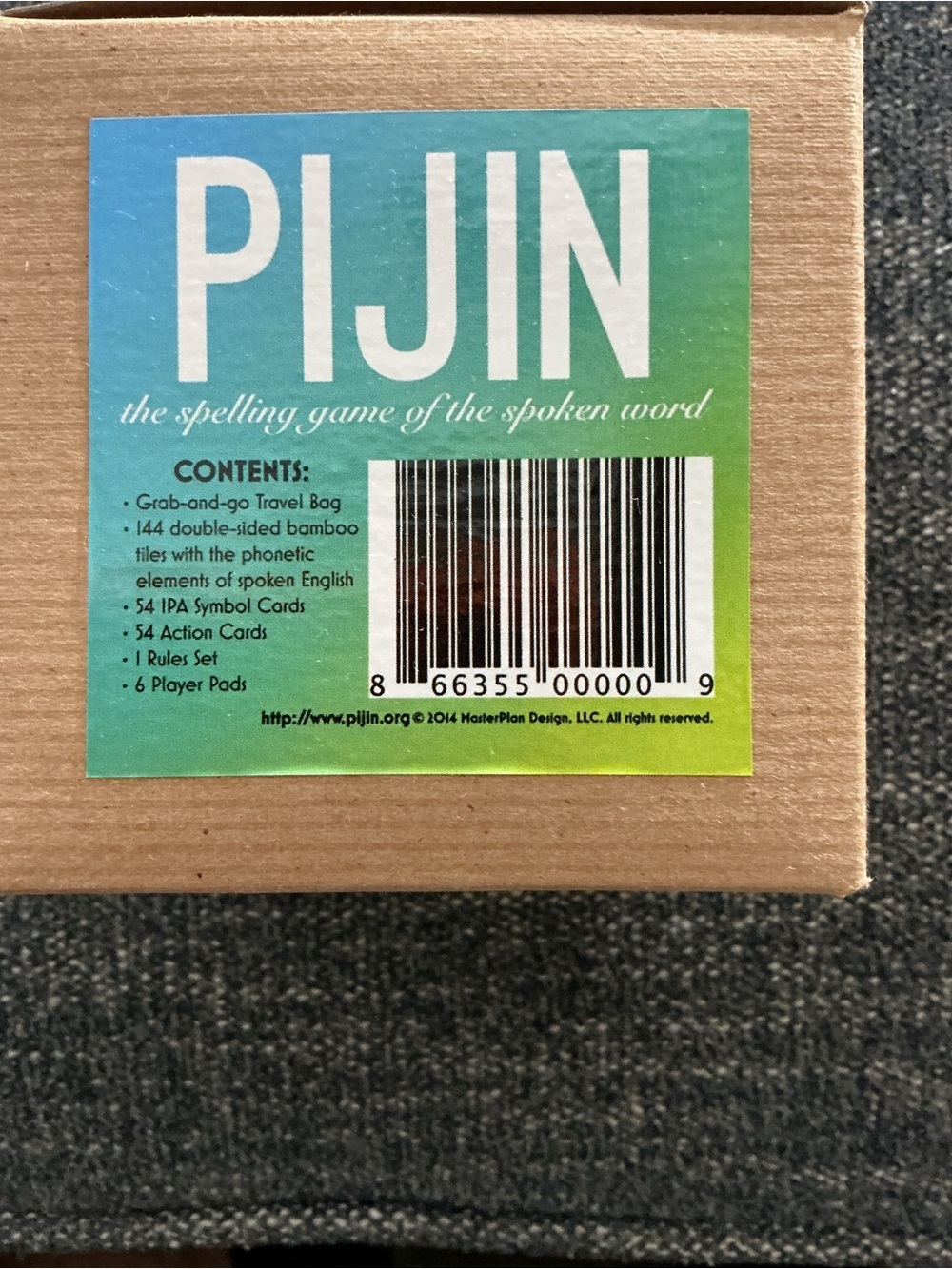 Pijin: the spelling game of spoken word phonetic tile game